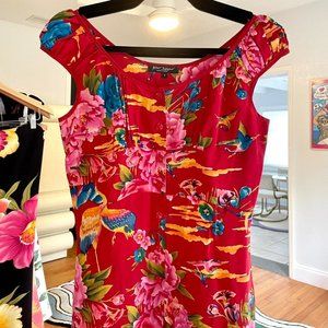 Vintage Betsey Johnson Floral Milkmaid Dress